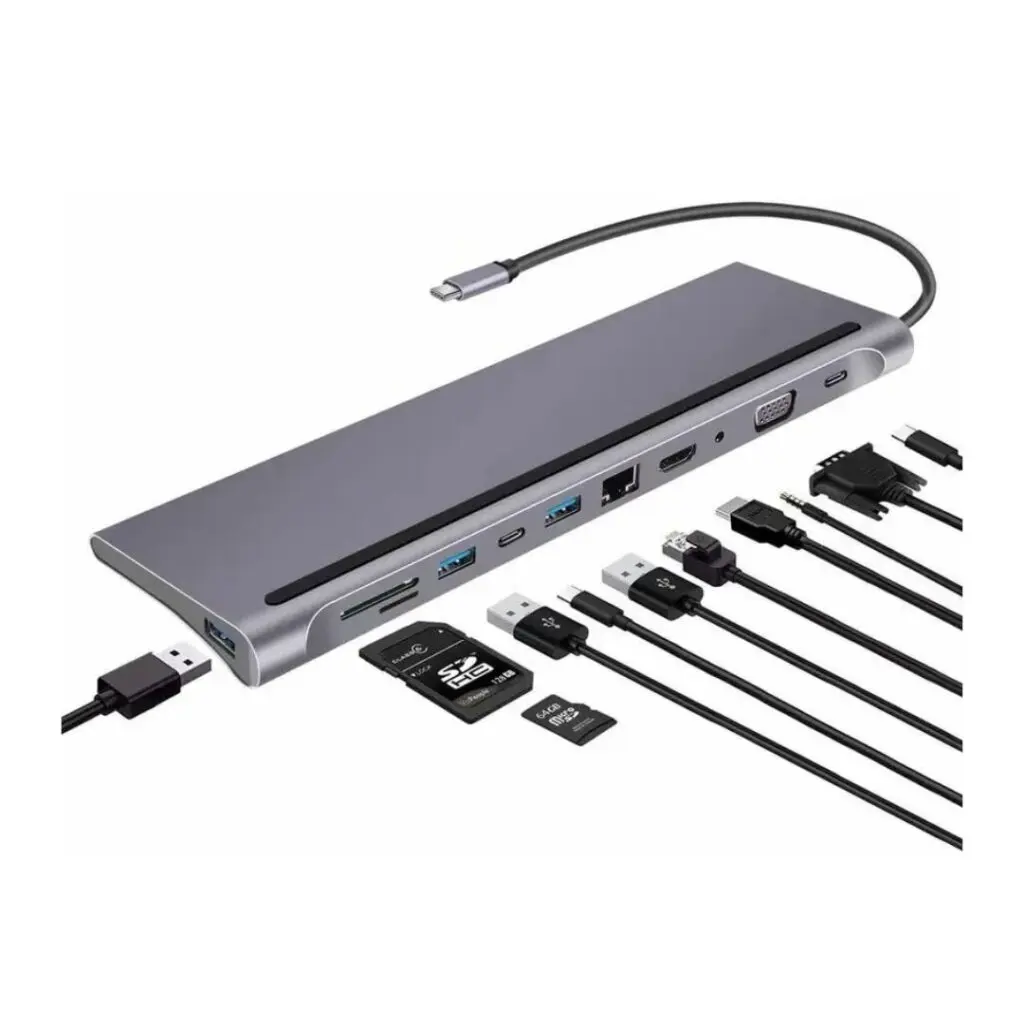 MST DUAL HDMI HUB USB C HDTV MULTIFUNCTION ADAPTER