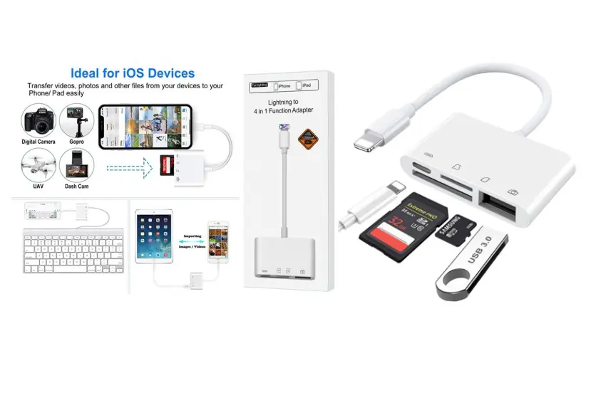 LIGHTNING TO 4 IN FUNCTION ADAPTER 