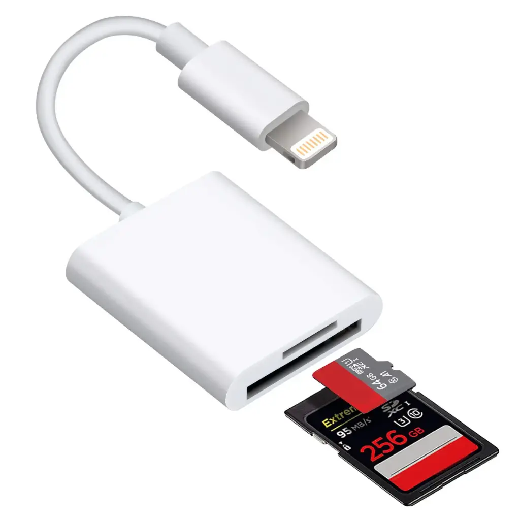 LIGHTNING TO SD/TF CARD CAMERA READER