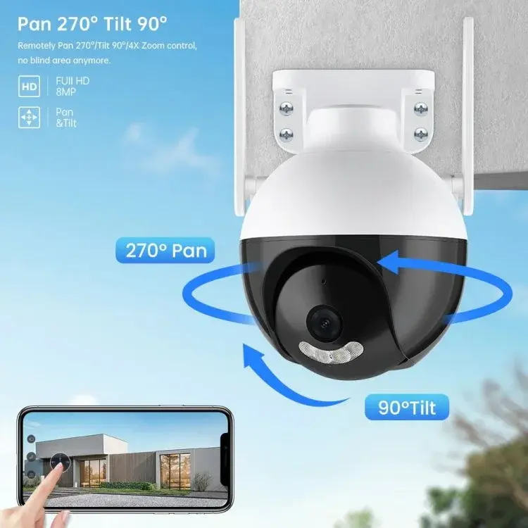 CAMARA SMART ICSEE OUTDOOR PAN-TIL P8-G4-SG 2.5K