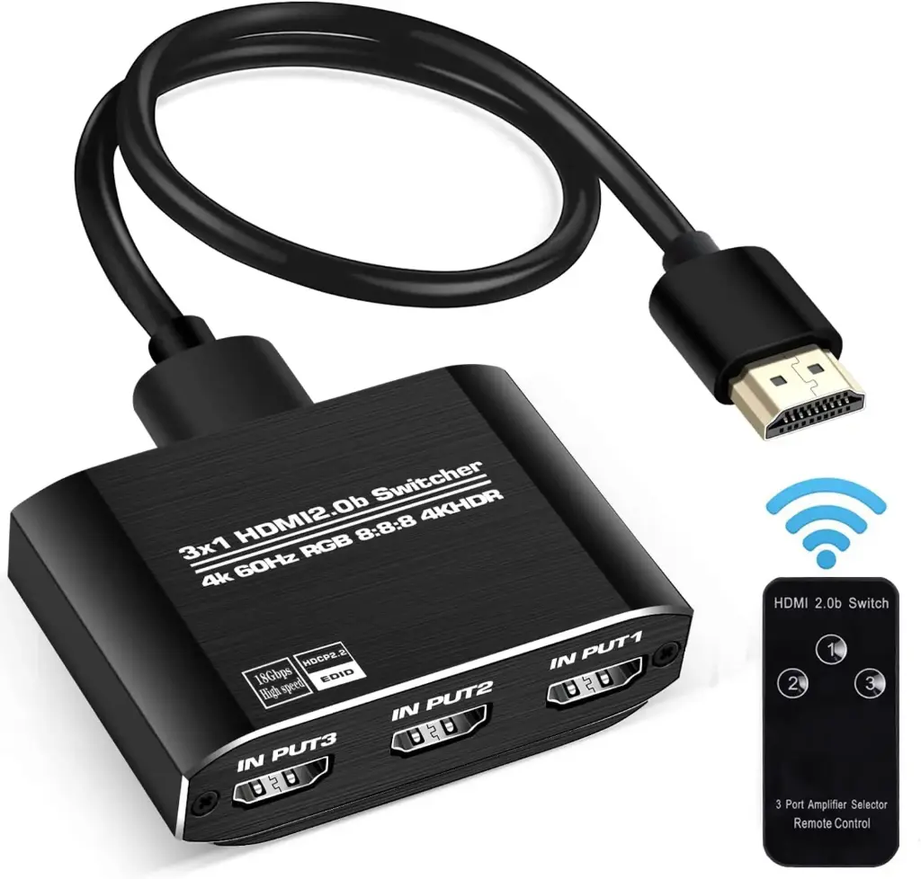 SWITCH HDMI 2.0B - 3 PUERTOS 4K 60HZ RGB 8