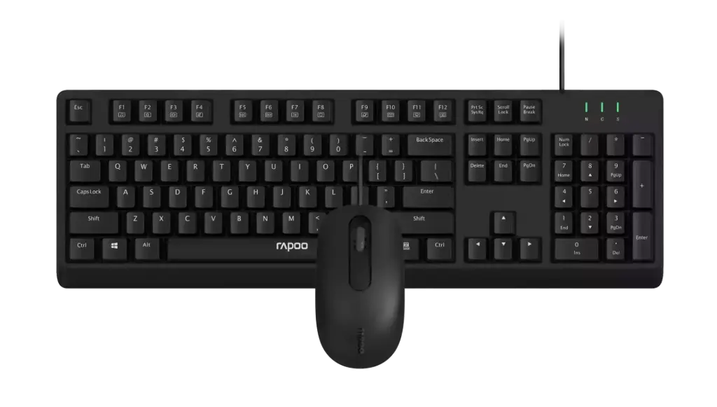 KIT DE TECLADO RAPOO CON MOUSE NX1500