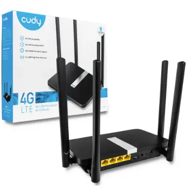 CUDY AC1200 DUAL BAND WIFI ROUTER 4G LTE / LT500