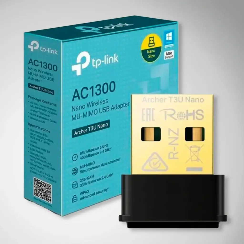 TP-LINK AC1300 NANO WIRELESS MU-MIMO USB ADAPTER ARCHER T3U NANO