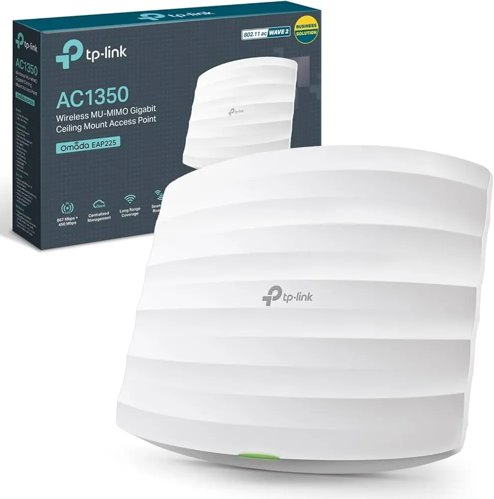 TP-LINK OMADA AC1350 WIRELESS MU-MIMO GIGABIT CEILING MOUNT ACCESS POINT EAP225