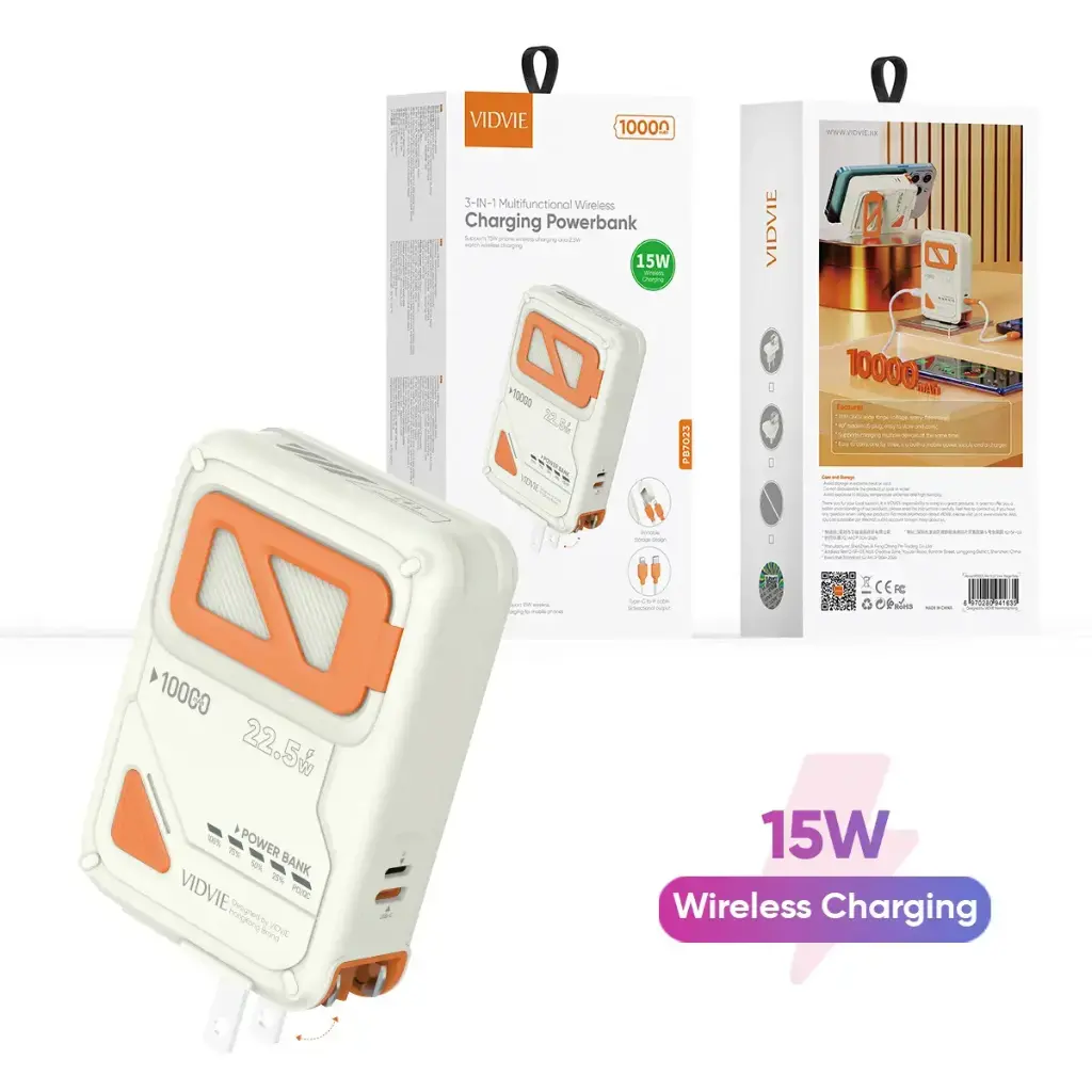 VIDVIE POWER BANK PB70191000mAh TIPO C 