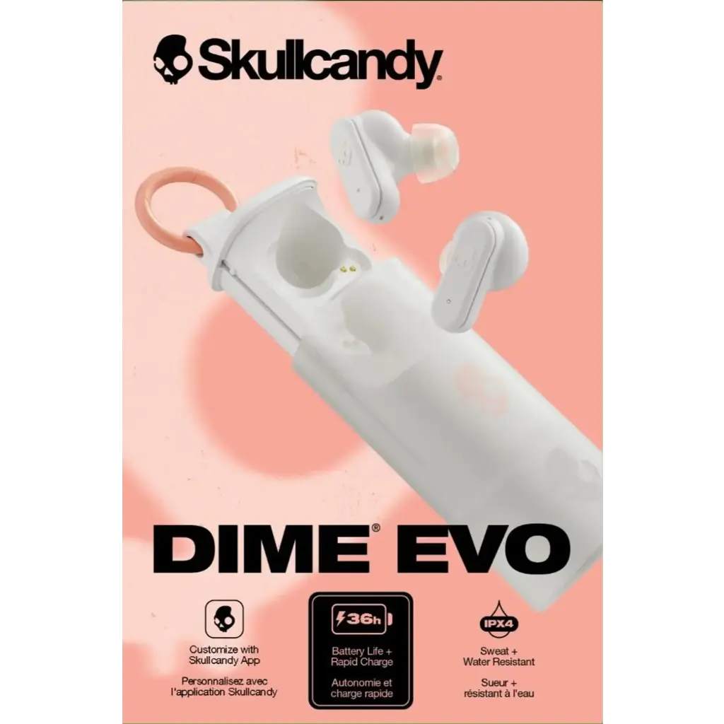 AUDIFONO SKULLCANDY DIME EVO WHITE