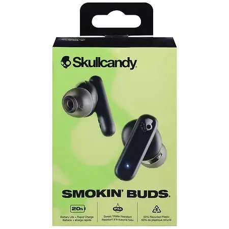 AUDIFONO SKULLCANDY SMOKING BUDS BLACK