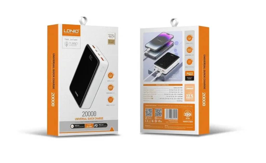POWER BANK LDNIO PQ22 20000 MAH 
