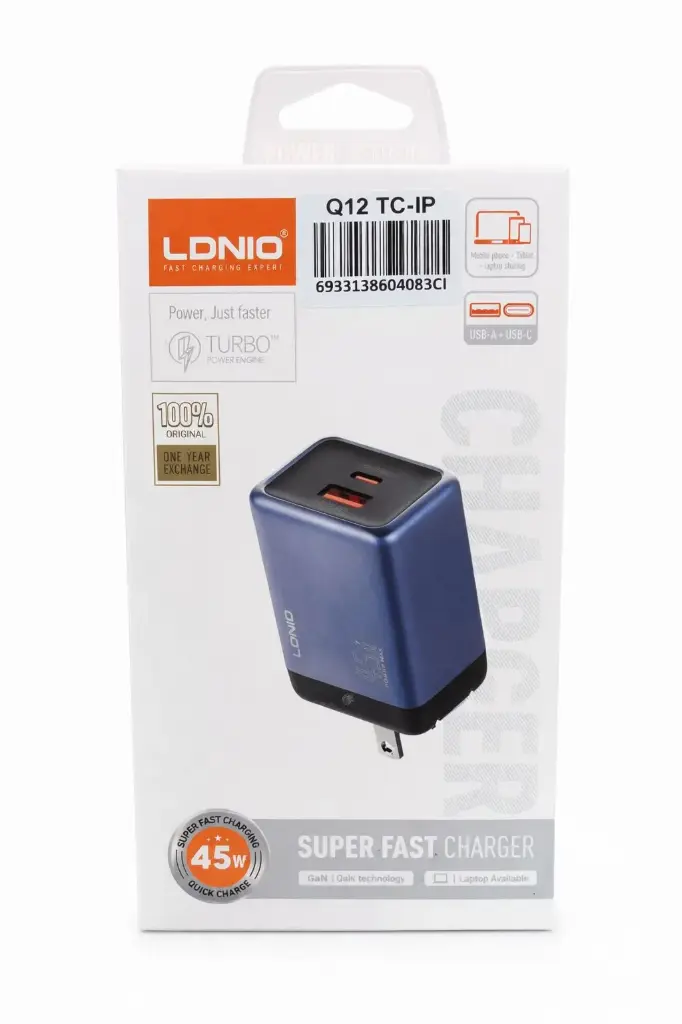 CARGADOR LDNIO Q12 TC-IP 45W SUPER FAST CHARGE
