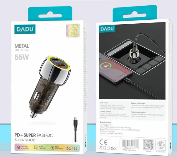DADU CARGADOR DE CARRO METAL 55W DC-172