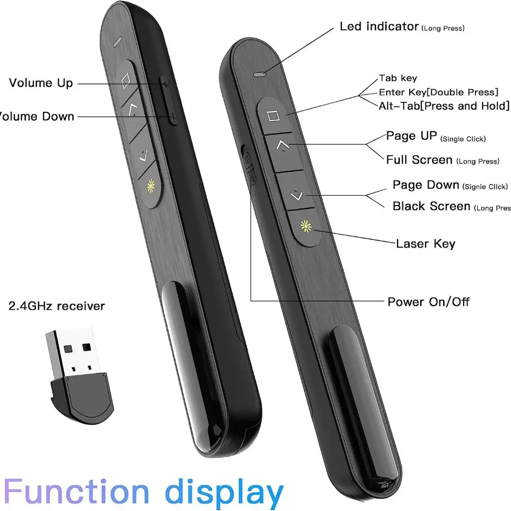 WIRELESS PRESENTER PUNTERO LASER ELECTRICO K500