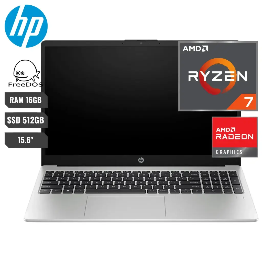LAPTOP HP 255 G10 15.6" 512/16 AMD RYZEN 7