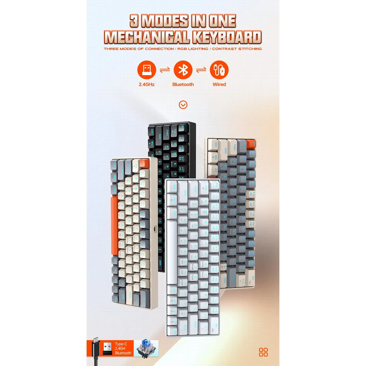 MOUSE T-WOLF T30 - WH/BK