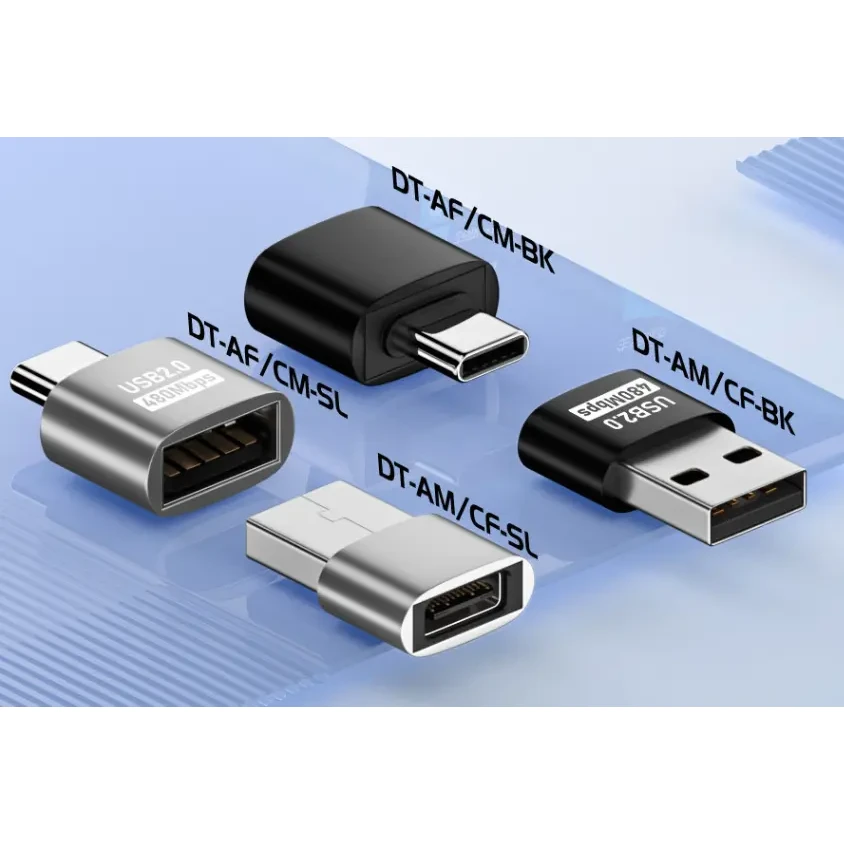 ADAPTER USB MACH A TIPO C HEM - BK/SILVER