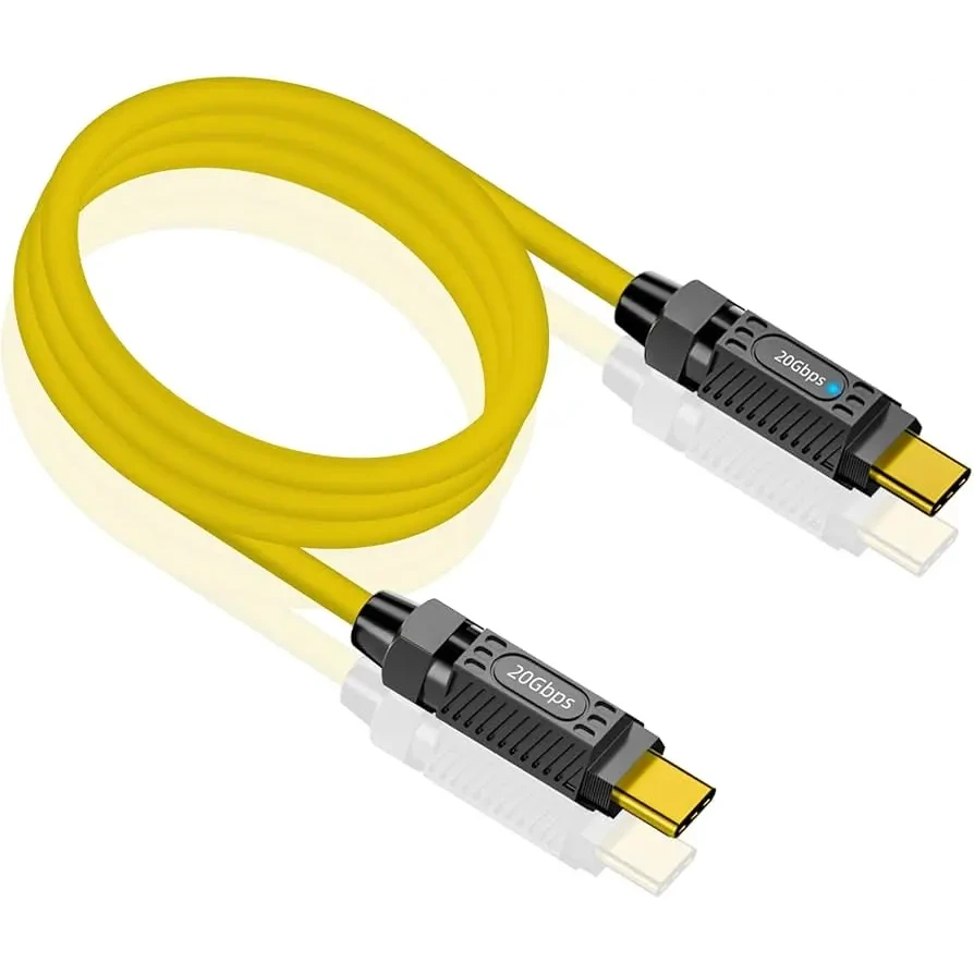 CABLE AMARILLO LARGO TIPO C 20GBPS 2M