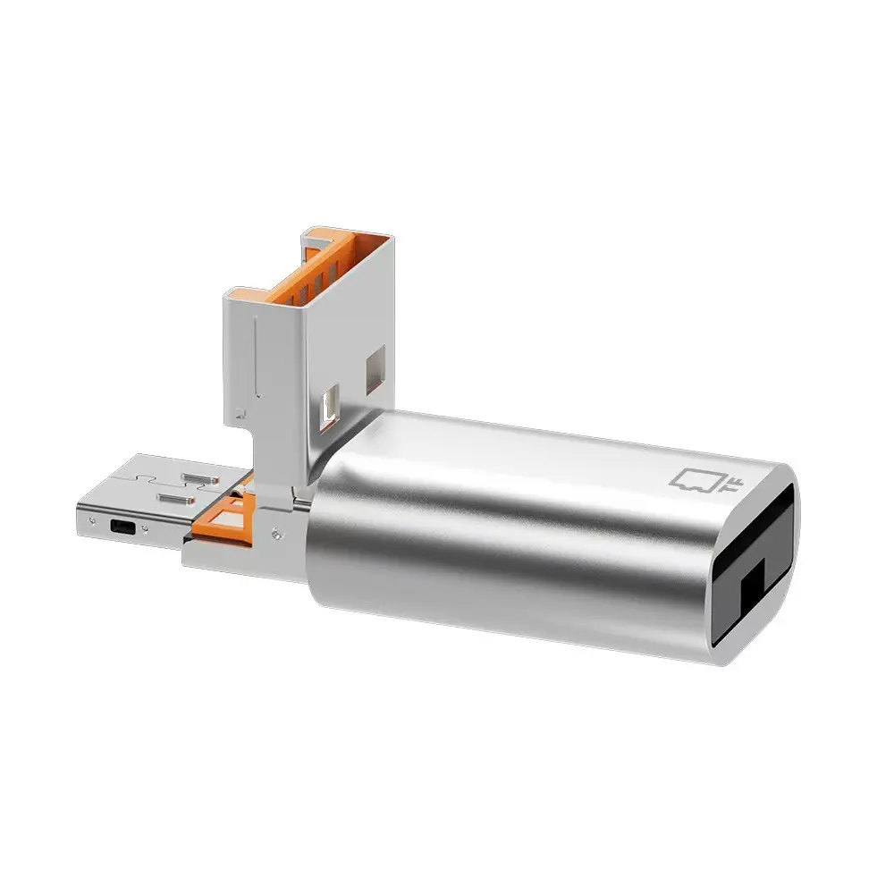 OTG D-105 LECTOR DE SD A TIPO C / USB - SILVER