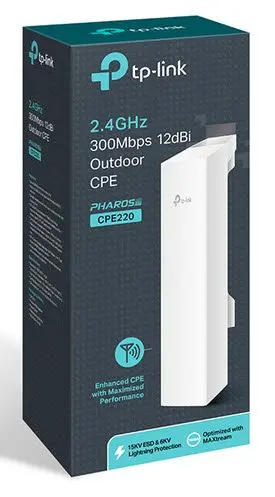 TP-LINK 2.4GHZ 300MBPS 12DBI OUTDOOR CPE CPE220