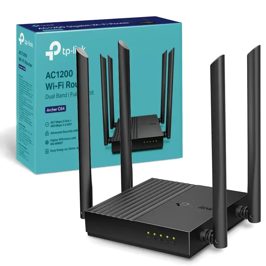 TP-LINK AC1200 WIFI ROUTER DUAL BAND FULL GIGABIT ARCHER C64