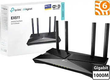 TP-LINK AX3000 DUAL BAND WIFI 6 ROUTER EX511